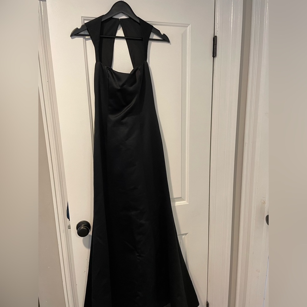Amsale Black Satin Dress - GORGEOUS